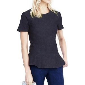 Banana Republic Denim Peplum Top